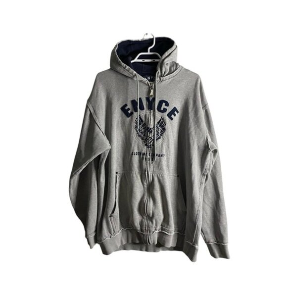 Vintage Enyce Limited Edition Men's Gray Sweatshirt Hoodie Jacket - Picture 1 of 9